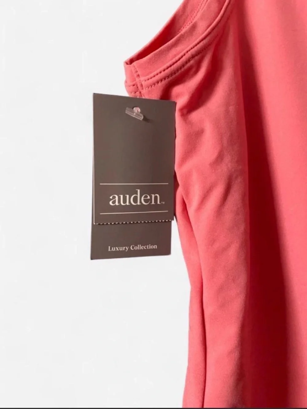 Auden Coral Pink Sleeveless One-Piece Bodysuit